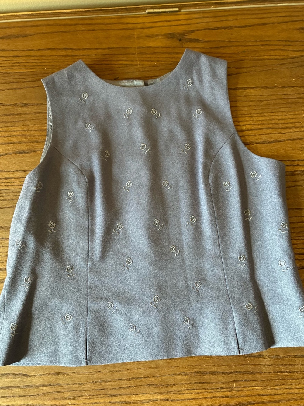 Amanda Smith 100% Wool Purple Tunic; Size 16; buttons; woolmark; sleeveless
